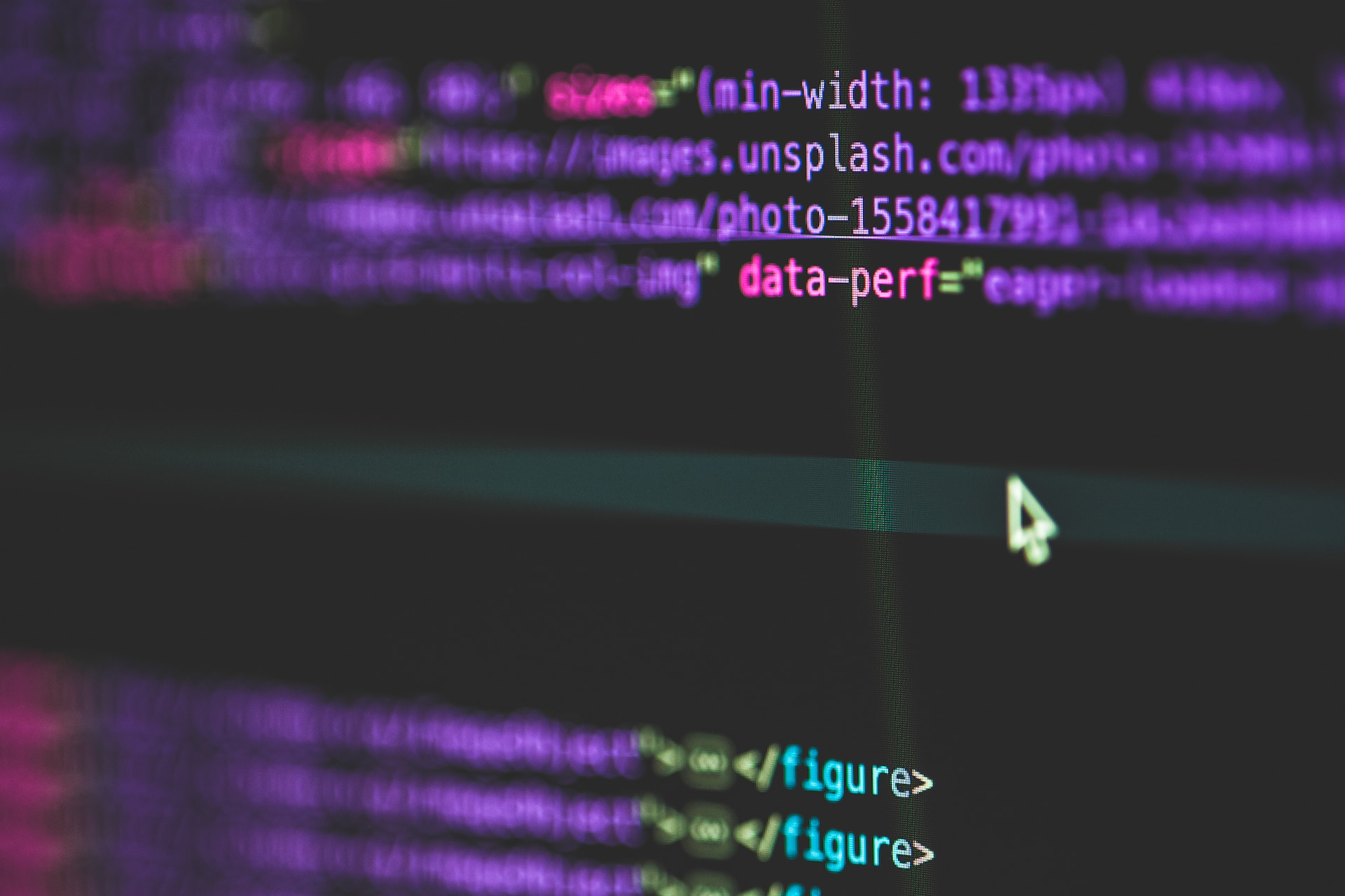 A code window showing image data