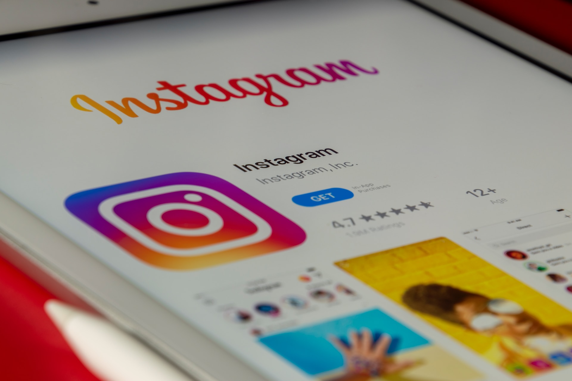 Instagram about to be downloaded on a phone