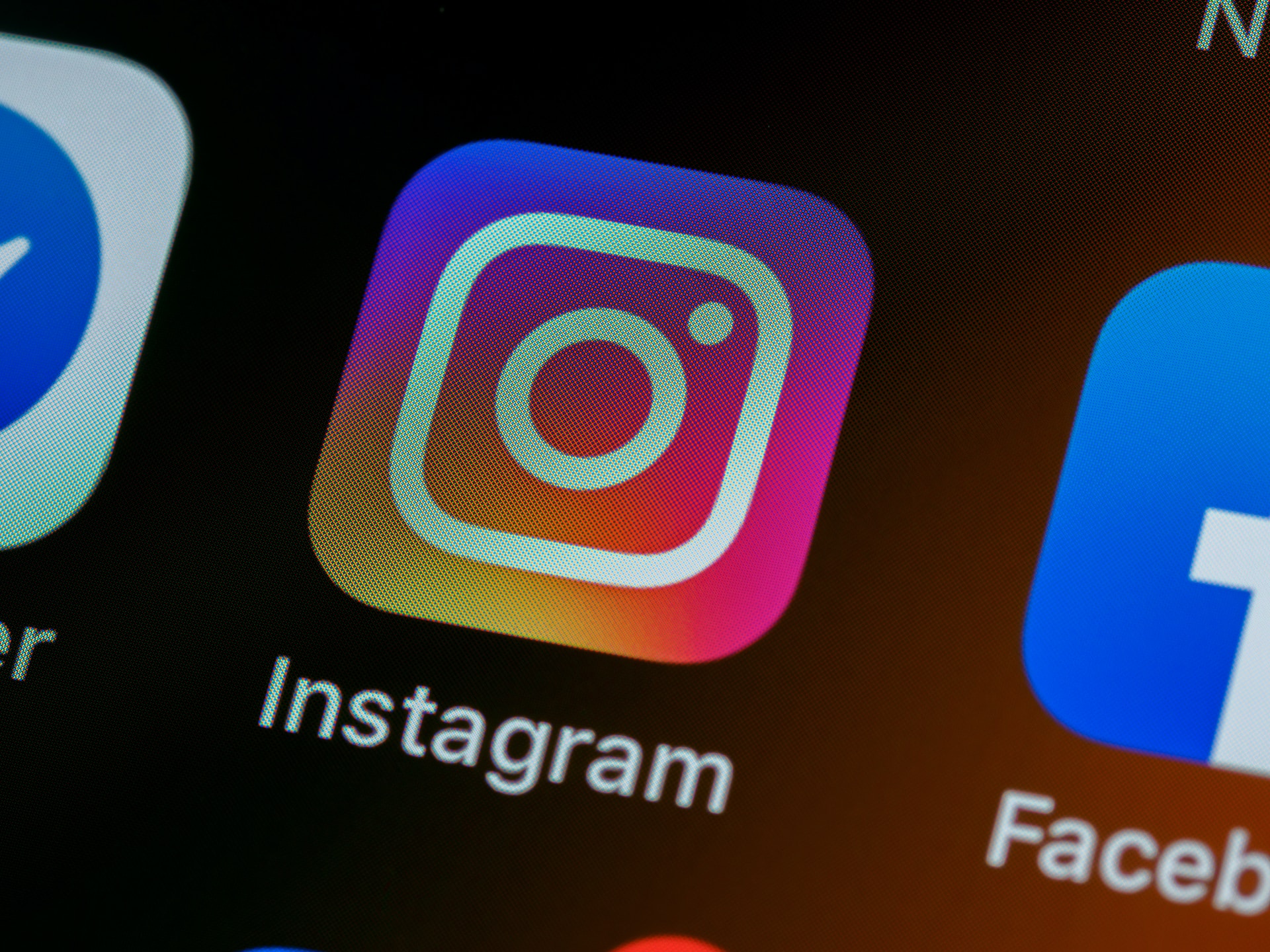 Instagram app icon shown on an iphone