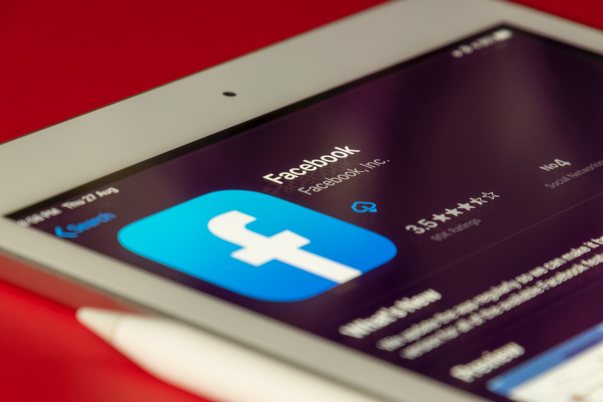 The facebook app about to be installed on an iphone